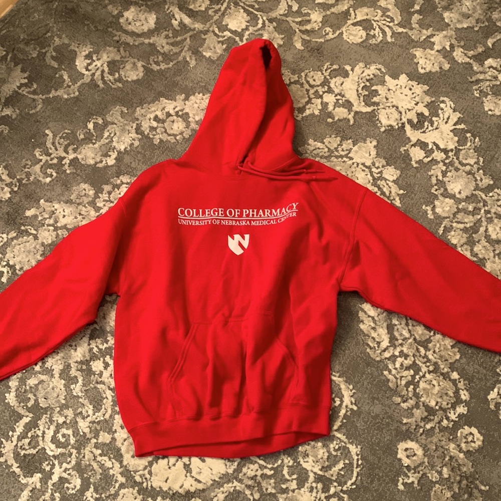 Red hoodie sweatshirt College of Pharmacy